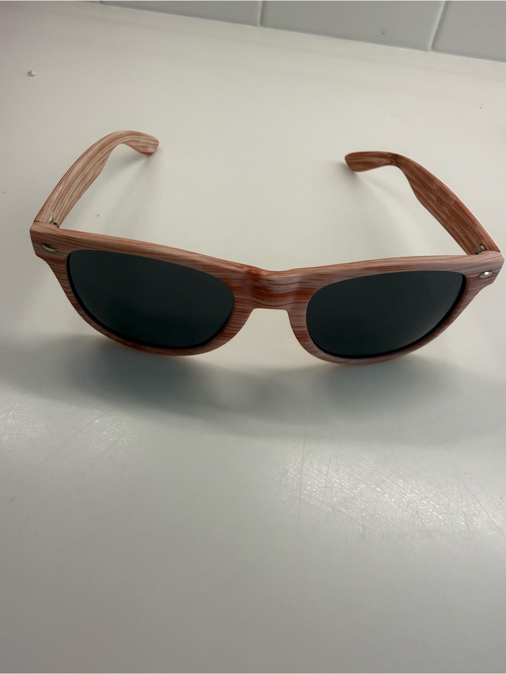 Wood-Effect Black Lens Sunglasses - Accessories